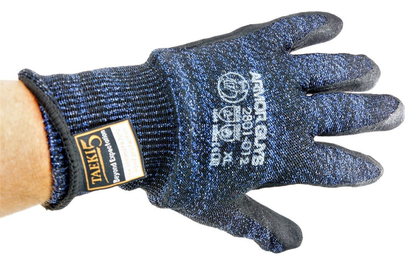 Armor Guys 01-012-XL Glove Taeki5 Spun Fiber Micro Foam Palm Coated Blue XL