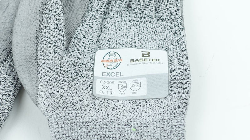 Armor Guys 02-008 XXL Cut Glove 13g Salt & Pepper HDPE Liner Gray PU Palm
