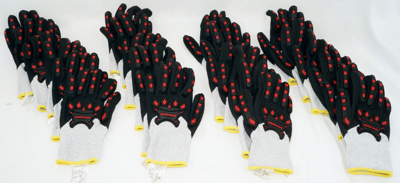 12 Pairs Armor Guys Nitrile Palm Coat Glove Padded Palm Back Hand Protect Sz Med - Image 1