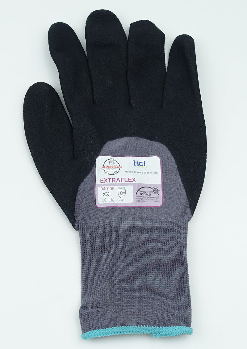12 Pack Armor Guys ExtraFlex Glove XXL 15ga Grey Black MicroFoam Palm W/Dots - Image 3