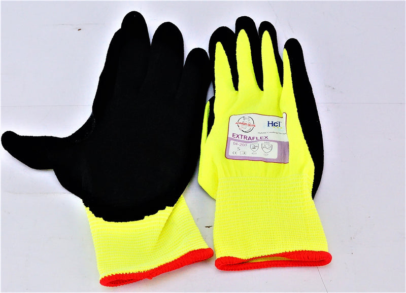 Armor Guys Cut Glove 04-200-S 18g Blk Microfoam Nitrile Palm Hi Vis Small