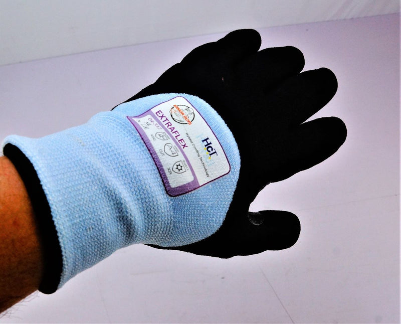 Armor Guys Cut Glove XL 13g Lt Blue 7g HCT Palm Coated Insulated One Pair
