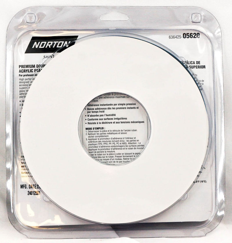 Norton 1/4 in x 20 yds Premium Automotive Double-Sided Attachment Tape - 05620