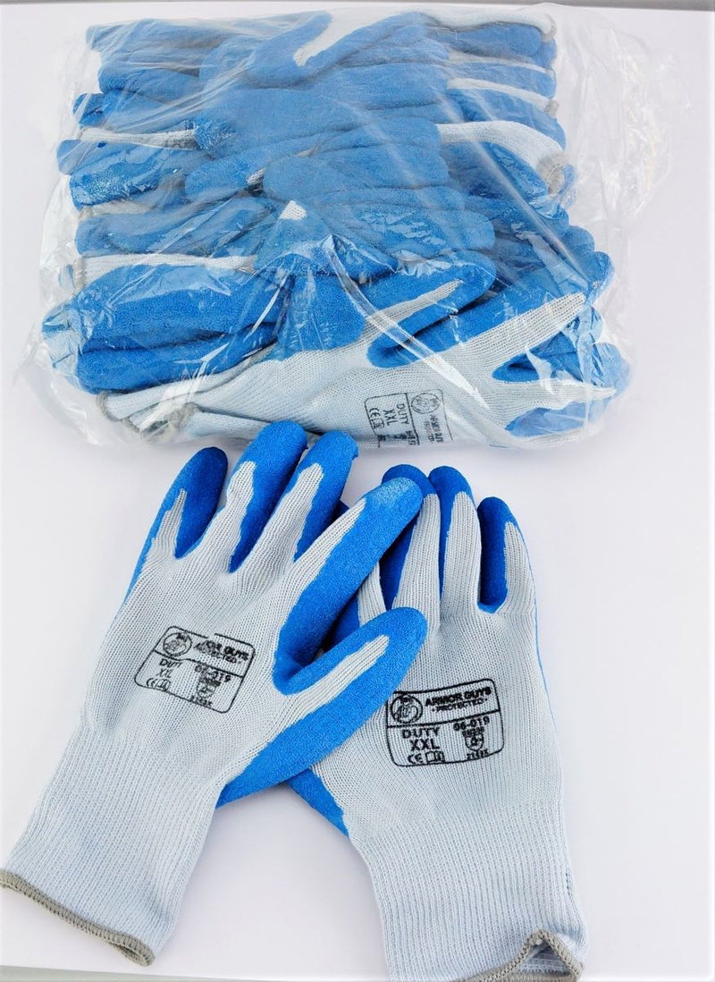 Armor Guys 06-019-2X Dipped Glove 10g Gray Cotton/Polyester Crinkle Palm 2XL