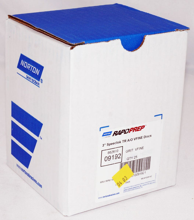 Norton 25 Discs - 3" Bear-Tex Rapid Prep Non-Woven QC Aluminum Oxide - 09192