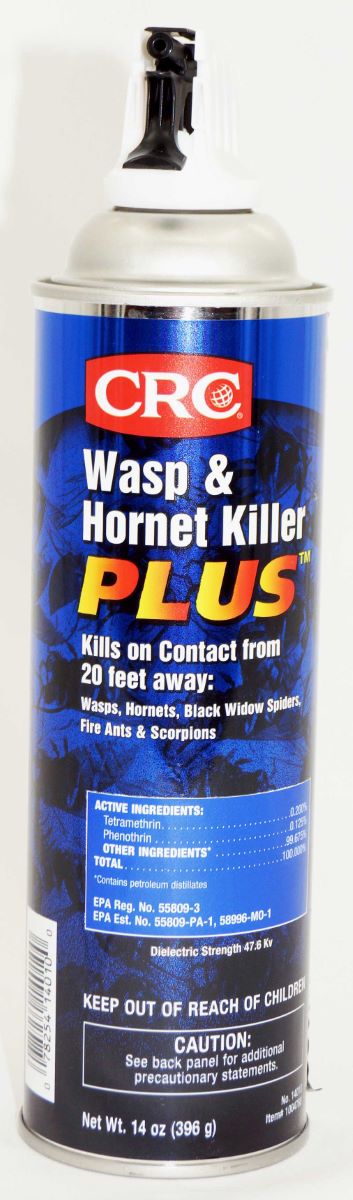 CRC 14010 Wasp and Hornet Killer PLUS Insecticide 14 oz Aerosol with Trigger