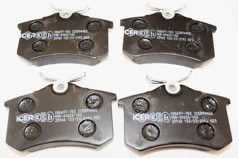 ICER 180697-703 Rear Brake Pad Set fits Volkswagen VW Audi