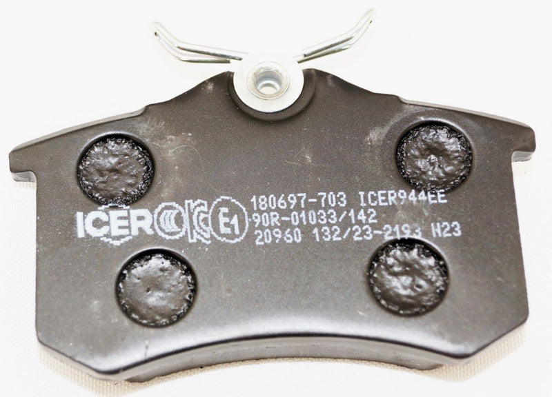 ICER 180697-703 Rear Brake Pad Set fits Volkswagen VW Audi