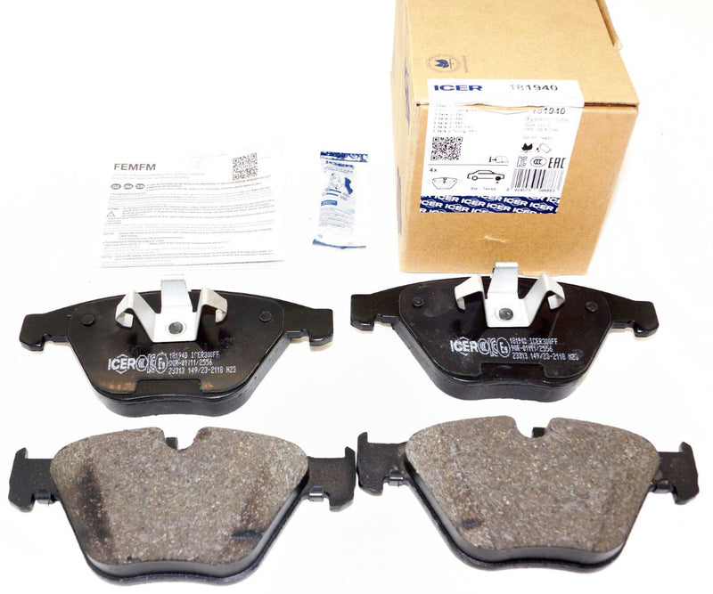 ICER 181940 Front Brake Pads Set fits BMW 34116780711