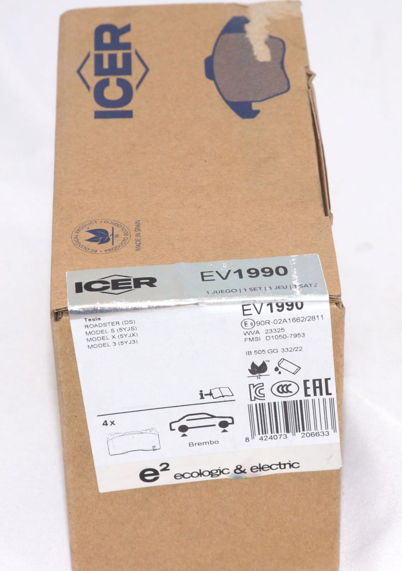 ICER EV1990 Front Brake Pads fits select Tesla Vehicles was 181990