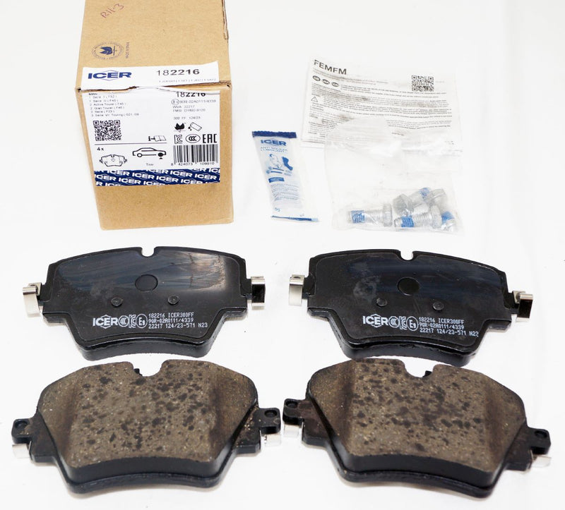 ICER 182216 Front Brake Pads Set fits BMW and Mini 34106882418