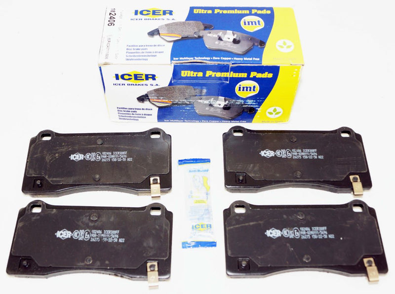 ICER 182406 Set of 4 Brake Pads fits select Tesla vehicles