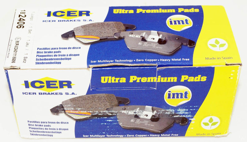 ICER 182406 Set of 4 Brake Pads fits select Tesla vehicles