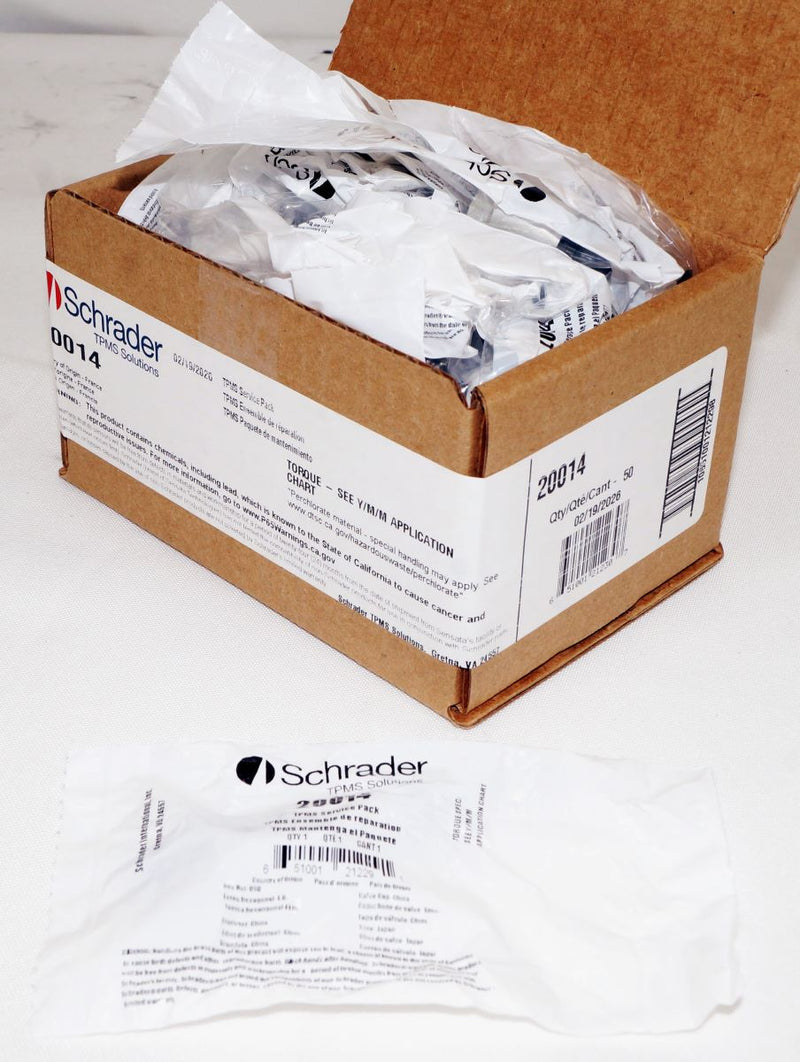 Schrader 20014 TPMS Service Pack - Aluminum Clamp-In Sensor Components