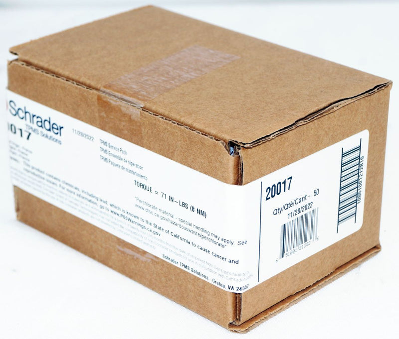 Schrader 20017 TPMS Service Pack - Aluminum Clamp-In Components