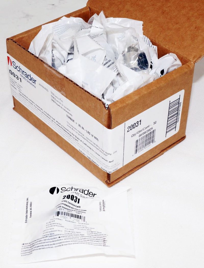 Schrader 20031 TPMS Service Pack - Aluminum Clamp-In Components
