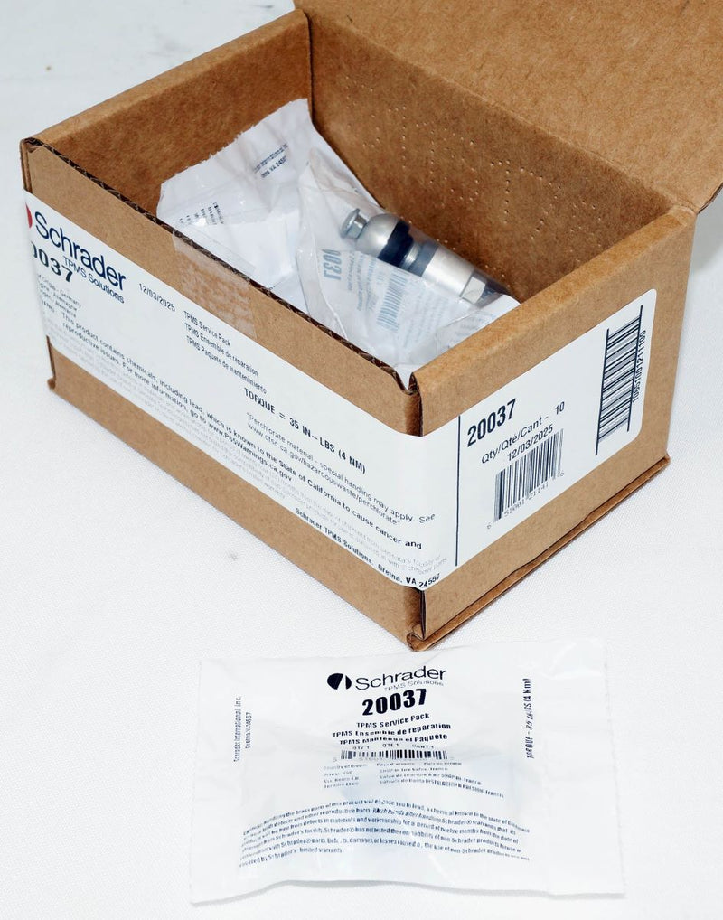 Schrader 20037 TPMS Service Pack - Silver Aluminum Clamp-In Valve