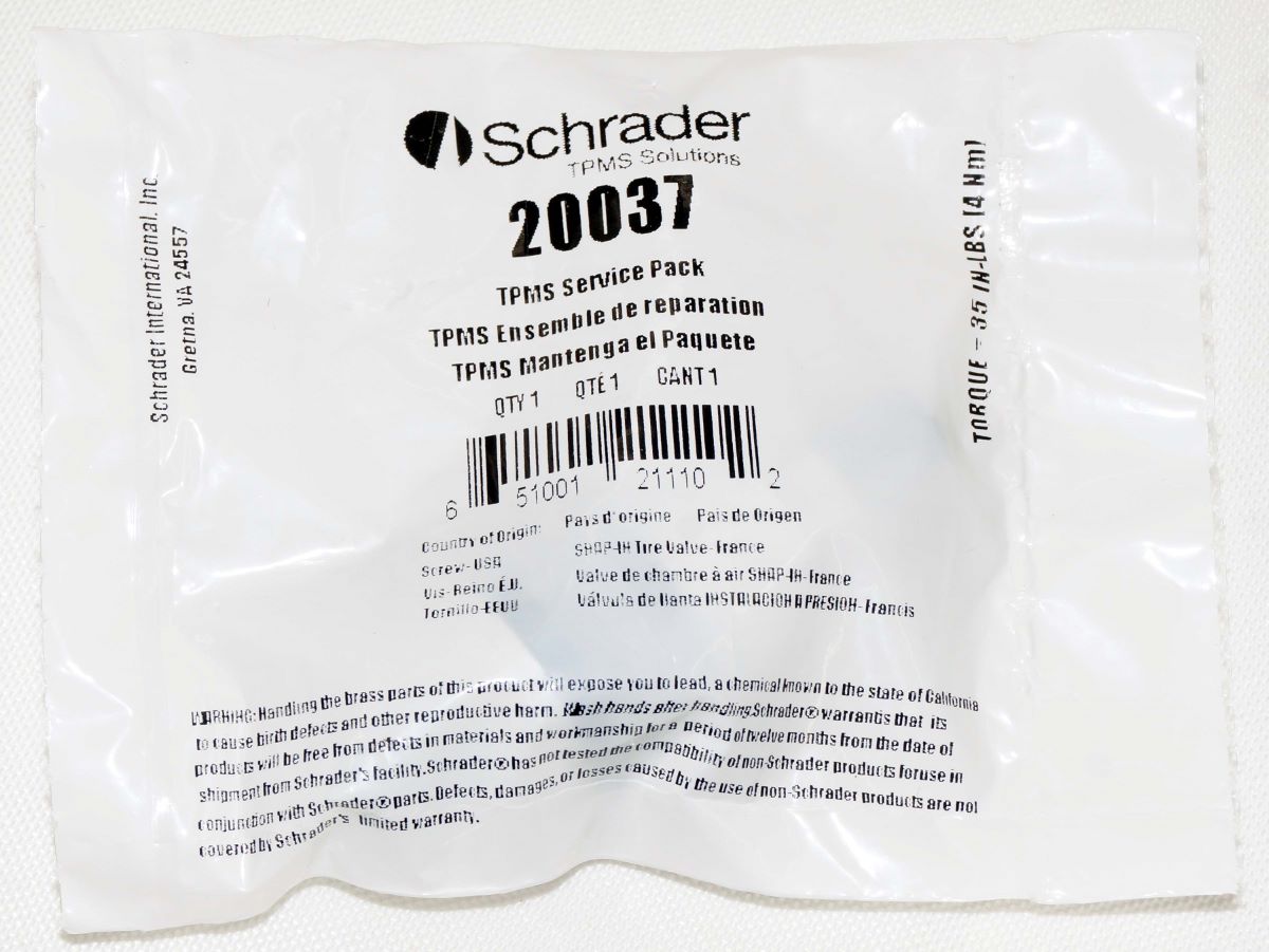 Schrader 20037 TPMS Service Pack - Silver Aluminum Clamp-In Valve — All ...