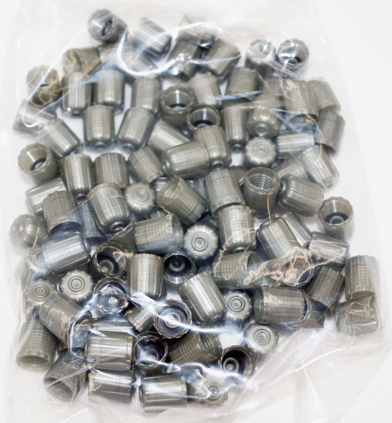 Schrader TPMS 20395 Grey Plastic Valve Cap Sealing Cover - 100 Pack