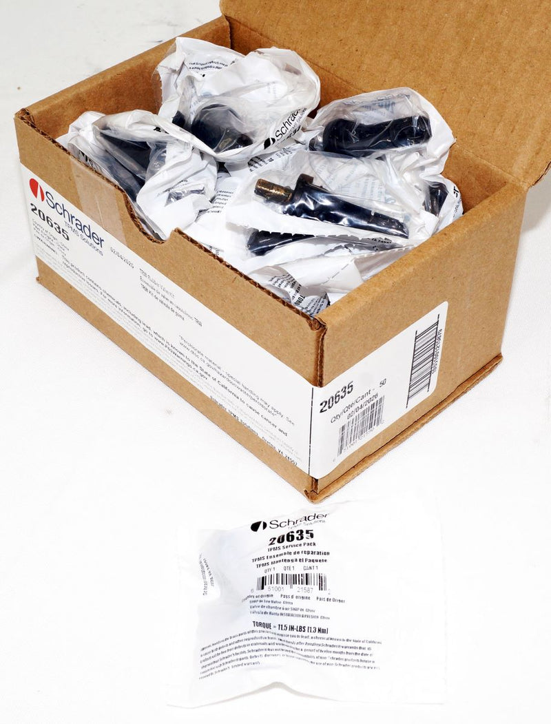 Schrader 20635 TPMS Service Pack - Rubber Snap-In Valve