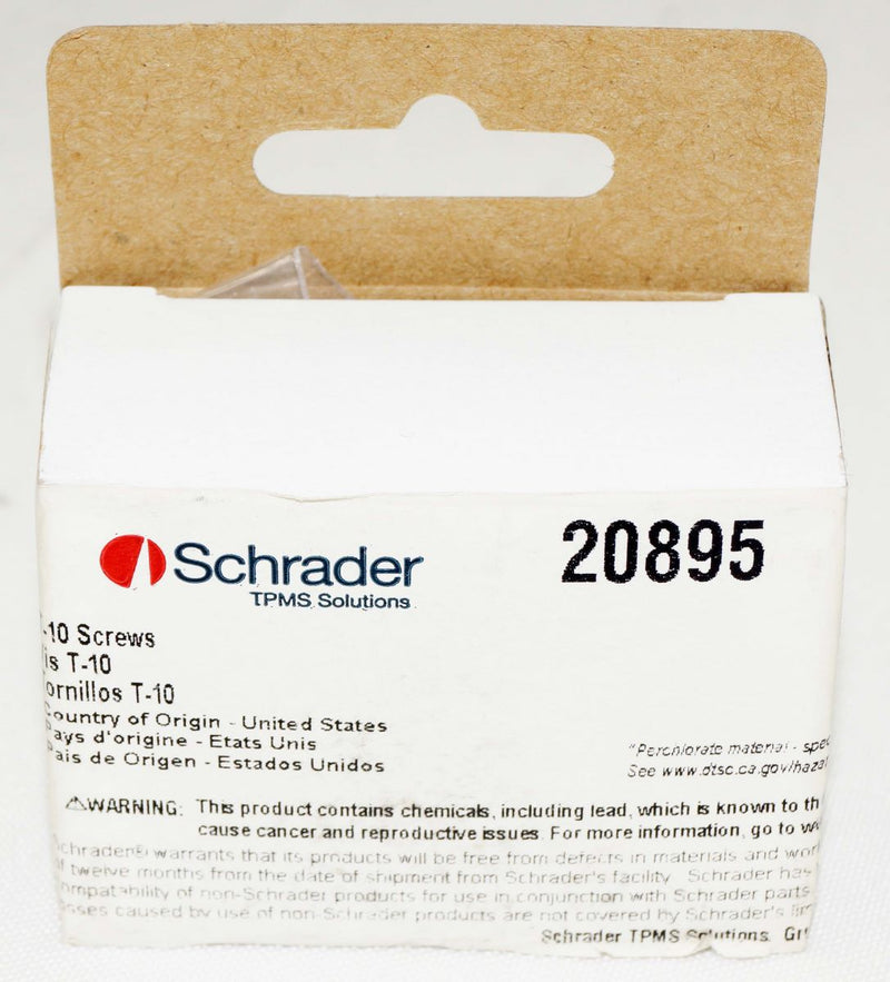 Schrader 20895 TPMS Screw Stainless Steel T-10-25 Pack