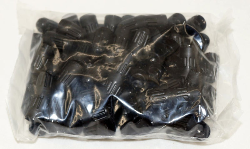 Schrader 20995 TPMS Valve Cap Black Plastic Sealing Snap-in - 100 Pack