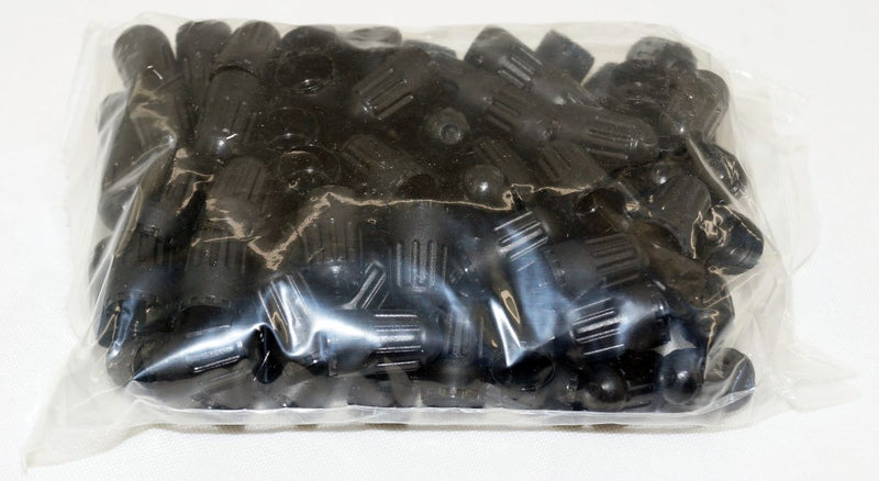Schrader 20995 TPMS Valve Cap Black Plastic Sealing Snap-in - 100 Pack