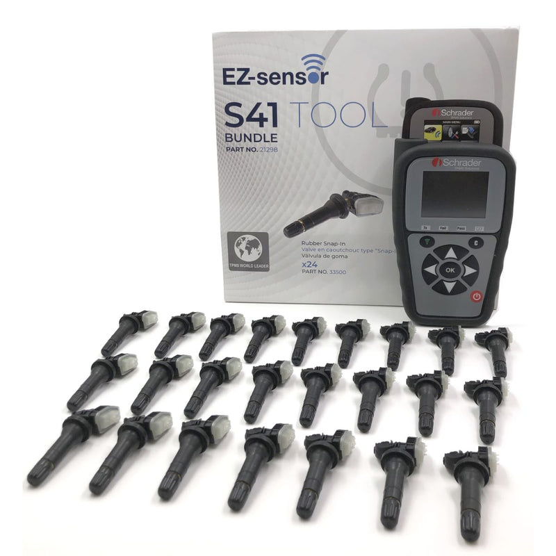 Schrader 21298 S41 TPMS Tool includes 24 33500 EZ Sensors