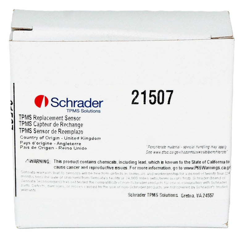 Schrader 21507 TPMS Programmed Sensor Snap-In 315MHz