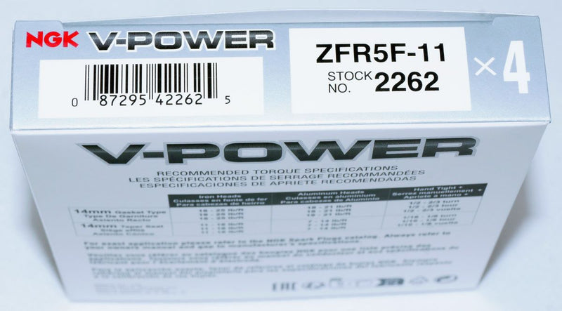 NGK 2262 Spark Plug V-power ZFR5F11