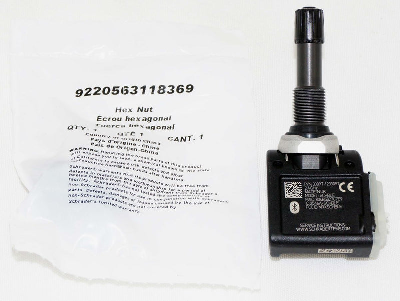 Schrader TPMS 23309T TPMS Sensor Aluminium Clamp-in Variable Angle Titanium for Tesla