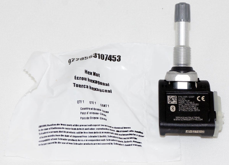 Schrader TPMS 23309 TPMS Sensor Aluminium Clamp-in Variable Angle 2.4GHz for Tesla
