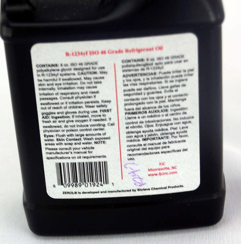 FJC 2458 Refrigerant Oil 8oz