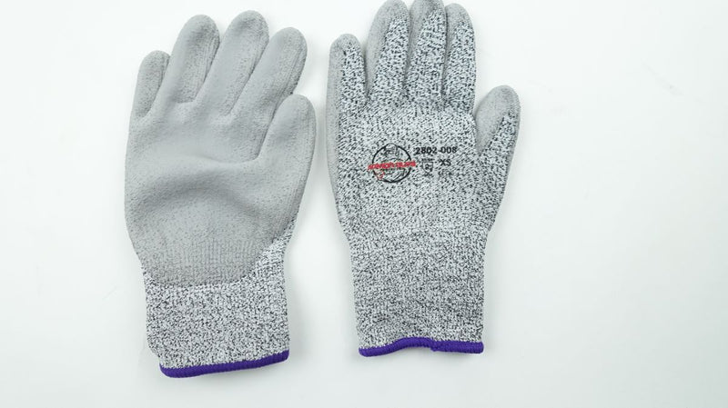 12 pack of Armor Guys Gloves Salt & Pepper XSmall Palm Coated