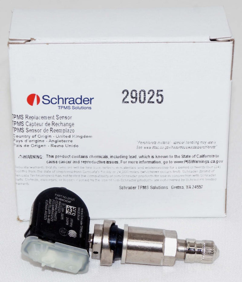 Schrader TPMS 29025 CISI Faraday Fixed Angle Alum Clamp-in Valve 315MHz TPMS Sensor