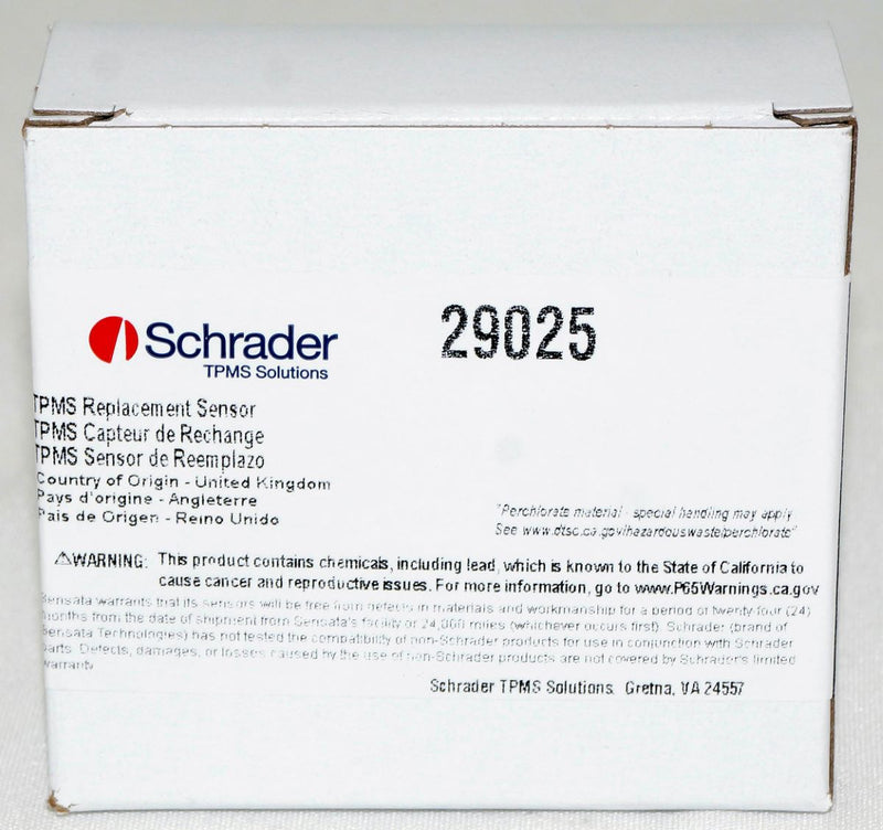 Schrader TPMS 29025 CISI Faraday Fixed Angle Alum Clamp-in Valve 315MHz TPMS Sensor