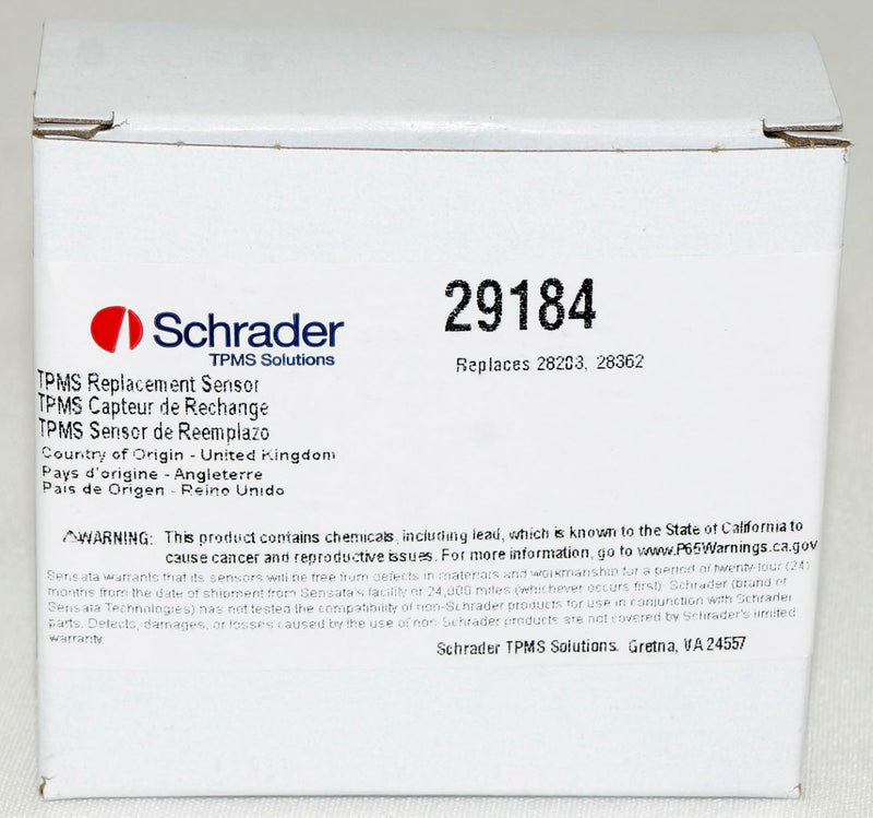 Schrader 29184 Rubber Snap-in Fixed Angle 315MHz TPMS Sensor fits Volvo & Subaru