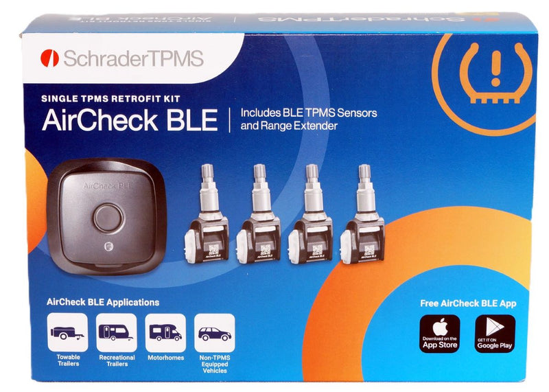 Schrader AirCheck BLE Double Axle Trailer Retrofit Kit 4 BLE Sensors & Extender