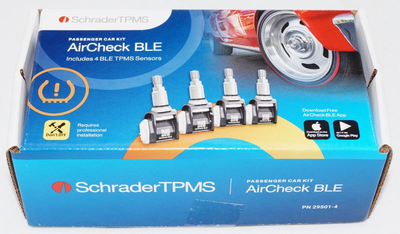 Schrader AirCheck BLE Passenger Car Retrofit Kit with 4 - 29501 BLE Sensors