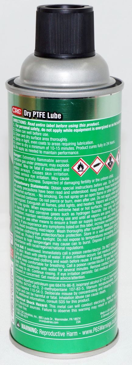 CRC 03044 Dry PTFE Lube 10oz - 1 can