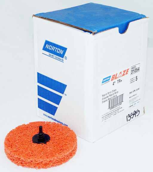 4" Norton Blaze Rapid Strip Non-Woven QC Extra Coarse Grit 31054 - 5 Discs - Image 1