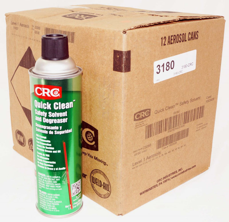 CRC Quick Clean Safety Solvent and Degreaser 19 Oz Chlorinated Formula 03180