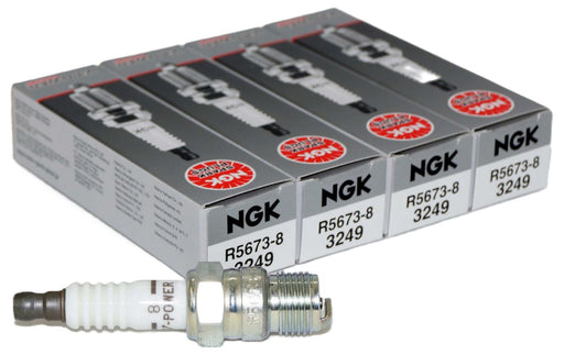 4 Pack Genuine NGK 3249 V-Power Spark Plug R5673-8 Inboard Marine MerCruiser - Image 1
