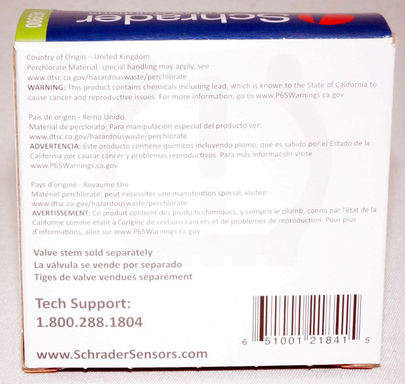 Schrader TPMS Programmable Sensor 90 Degree EZ-sensor 33900