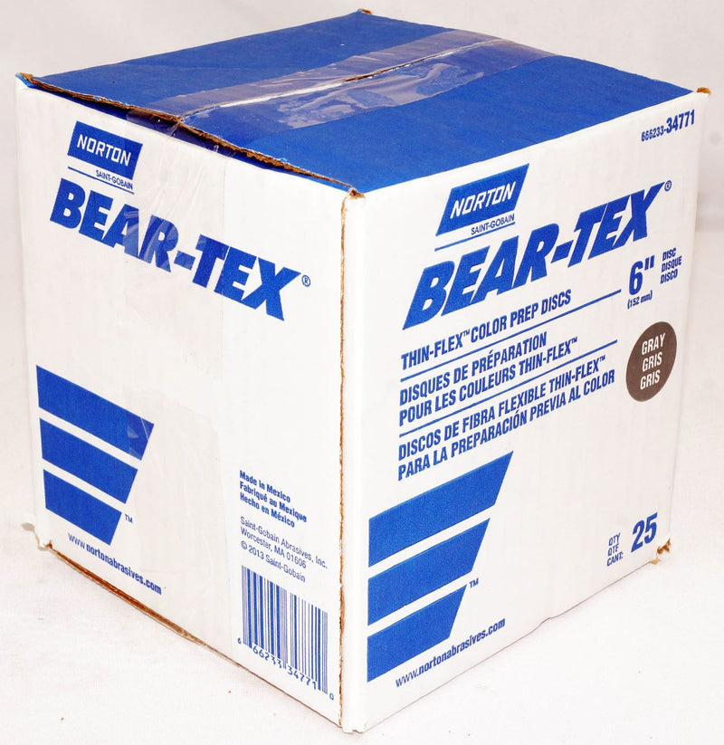 Norton 25 Discs 6in Norton Bear-Tex Thin-Flex NonWoven Silicon Carbide Ultra Fine 34771