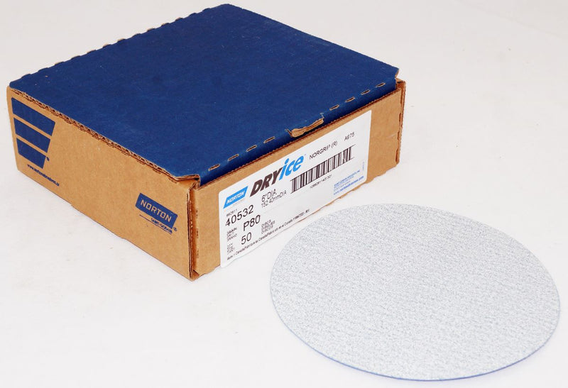 Norton 50 Discs 6" Norton Dry Ice P80 Grit A975 CA Coarse Grit Ceramic Alumina - 40532