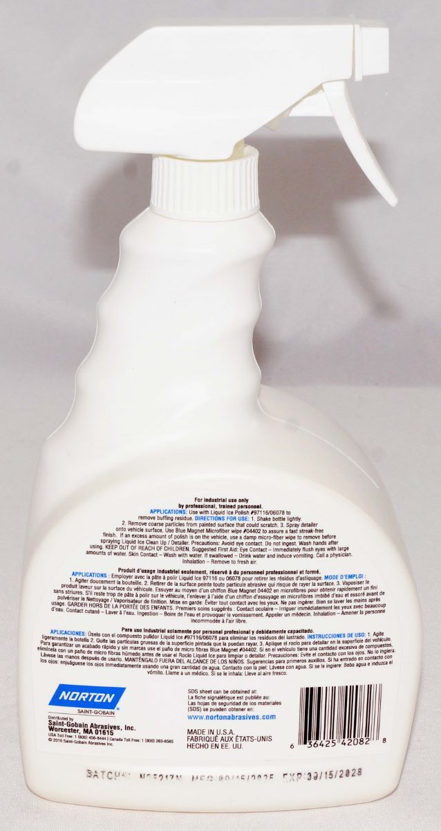 Norton 1 Quart Liquid Ice Clean-Up/Detailer Spray - 42082