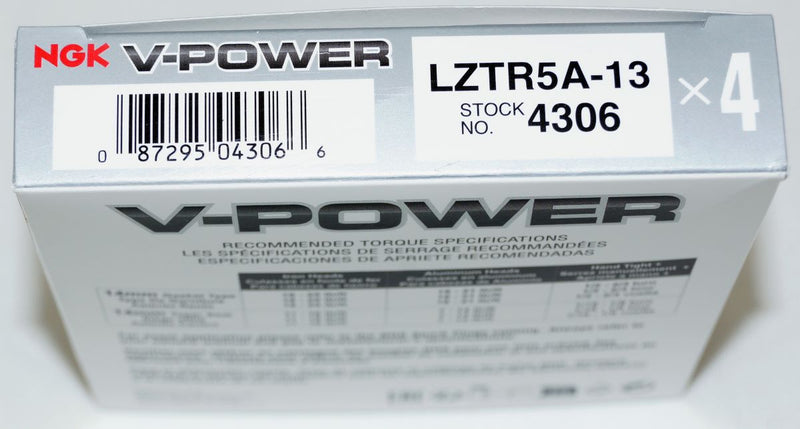 NGK 4306 LZTR5A-13 V-Power Spark Plug