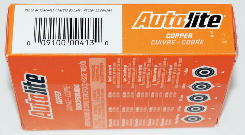 Autolite 437 Nickel Spark Plug Copper Non-Resistor