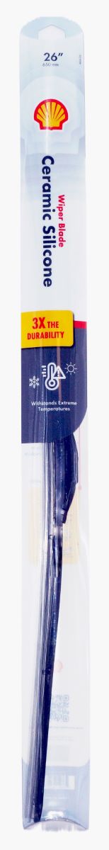 Shell® Ceramic Silicone Wiper Blade - Premium All-Weather Windshield Wiper for Smooth, Streak-Free Performance - Buy 2+ and Save 25%